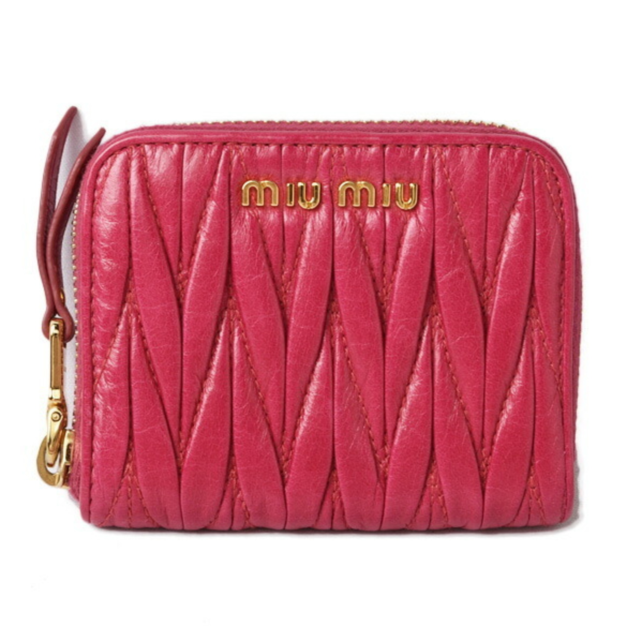 Miu Miumiu Coin Case / Card Wallet 5m0268 Materasse Fuxia Fuchsia Outlet